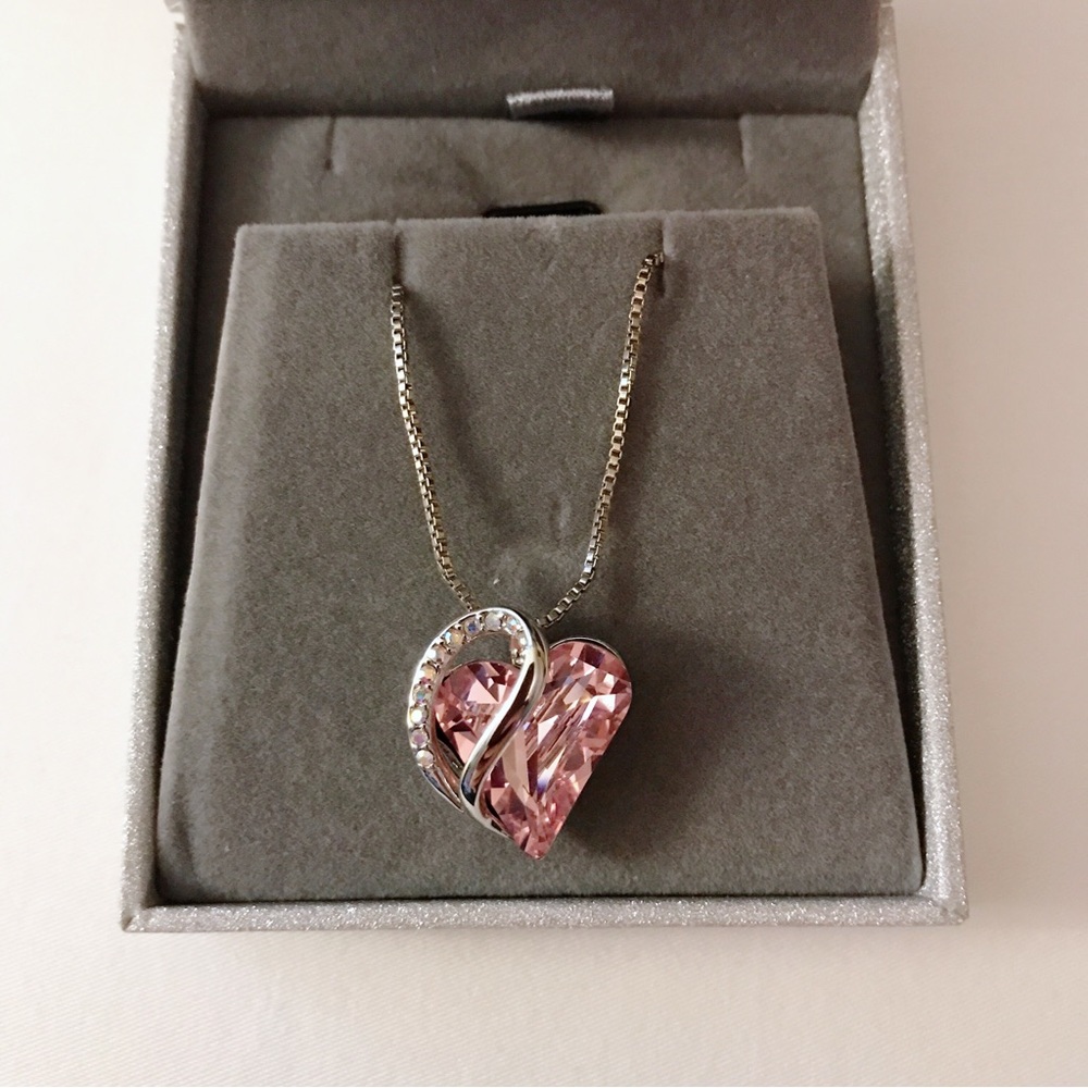 Leafael Infinity Love Heart Pendant Chain Necklace